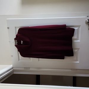 Burgundy Cowl-Neck Sweater